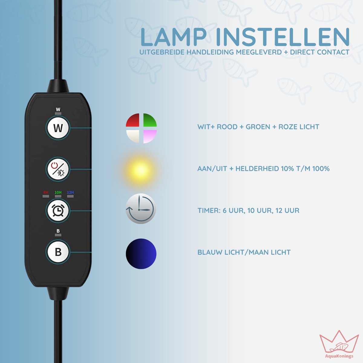 AquaKonings Aquarium lamp - Dimbare LED RGB Verlichting 45-60cm thumbnail 4