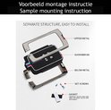 Exploded view van een autosleutelbeschermhoesje met labels voor onderdelen