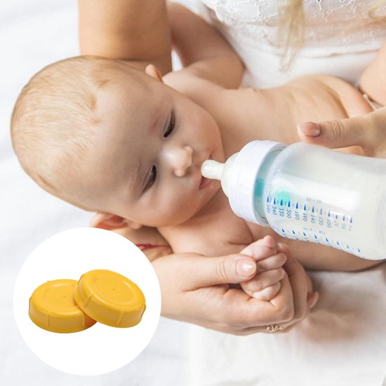 Opbergdoppen voor Babyflessen - Set van 10 - Reisdoppen voor Flessen - Opbergdeksels - Vervanging voor Babyflessen - Geschikt voor Lansinoh, MAM, Pigeon - Oranje — afbeelding 3