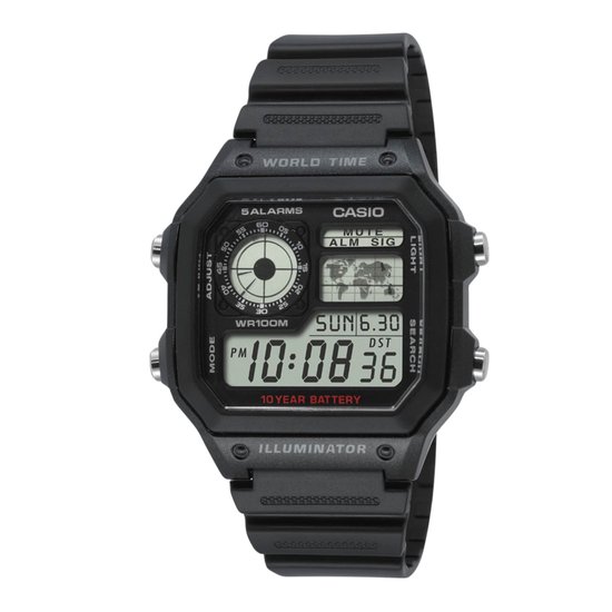 Casio AE 1200WH 1AVEF Heren horloge - 42.1 mm
