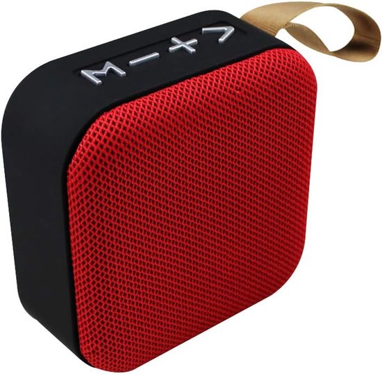 Draagbare Mini Bluetooth Speaker 4.2 – Draadloze Waterdichte Luidspreker met Handvat, Stereo Sound, Rood, Compact