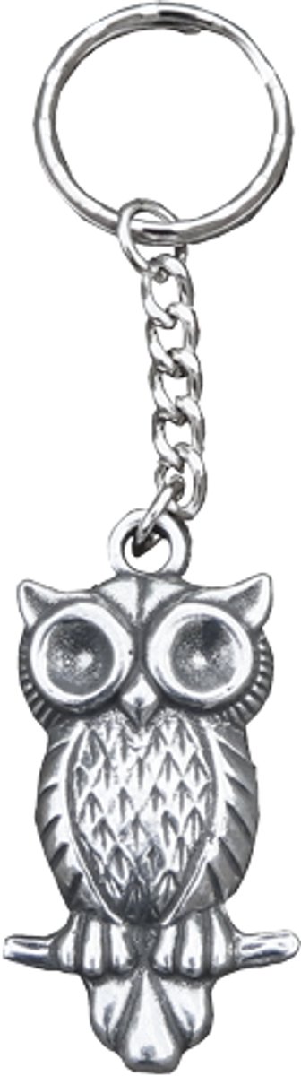 Sleutelhanger Uil - Dierensleutelhanger - Wijze uil - Brievenbuscadeau - Unieke sleutelhanger - Uil cadeau - Uilen