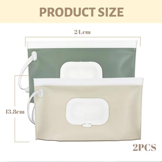 Porte-lingettes Humides Rechargeable - Pratique Pour Bébé, Voyages Et Maison (23x15x6 Cm, Coton Matelassé)