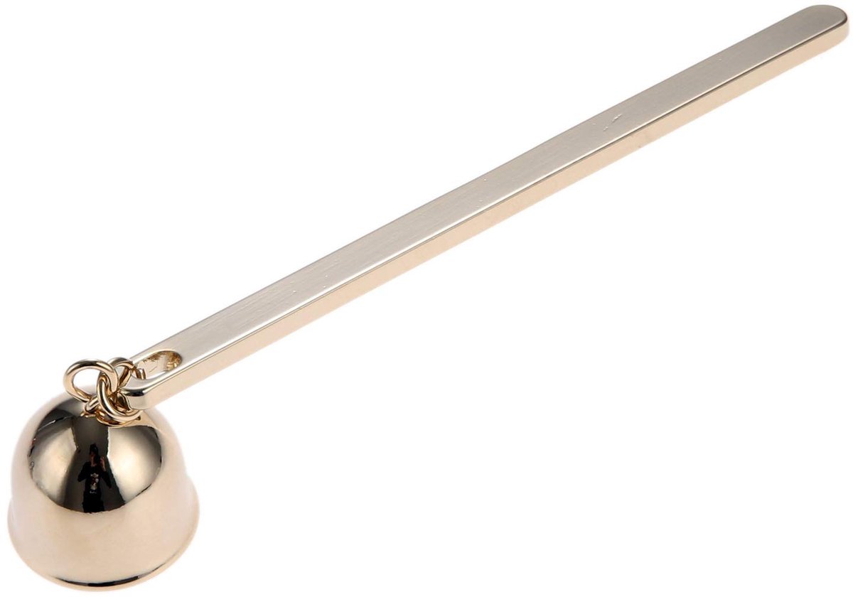 1 stuk - Kaarsendover - Roestvrij staal - Dooft kaarsen veilig - Ontwerp met lange steel - Ideaal voor kaarsenliefhebbers - Elegant cadeau - Klokvormig ontwerp - Goudkleurig
