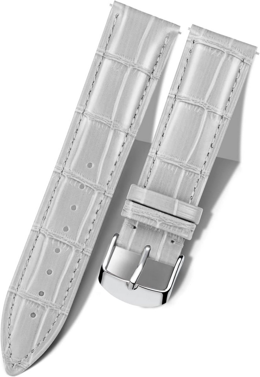 Heren en Dames Krokodillenleren Horlogeband Vervanging - Waterdicht - Snelle Ontgrendeling - Diverse Kleuren en Maten