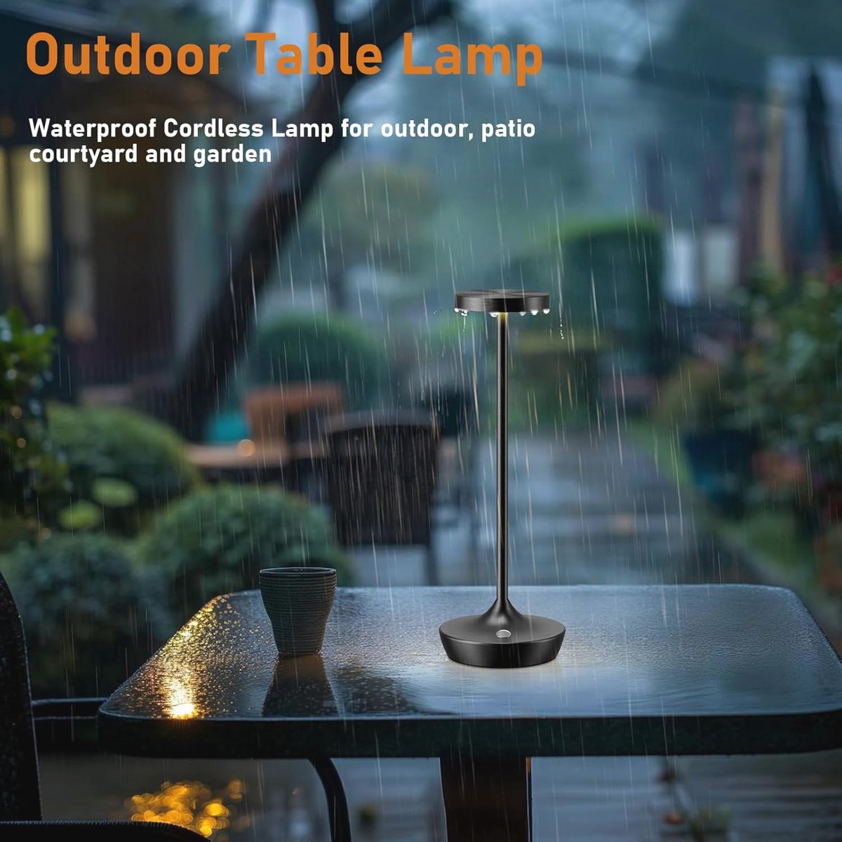 Draadloze Oplaadbare LED Tafellamp - 2 Stuks, Waterdichte Bureaulampen met Touch Dimfunctie en 3 Kleuren voor Buiten en Thuis — cadeau in Wonen & Interieur - foto 3