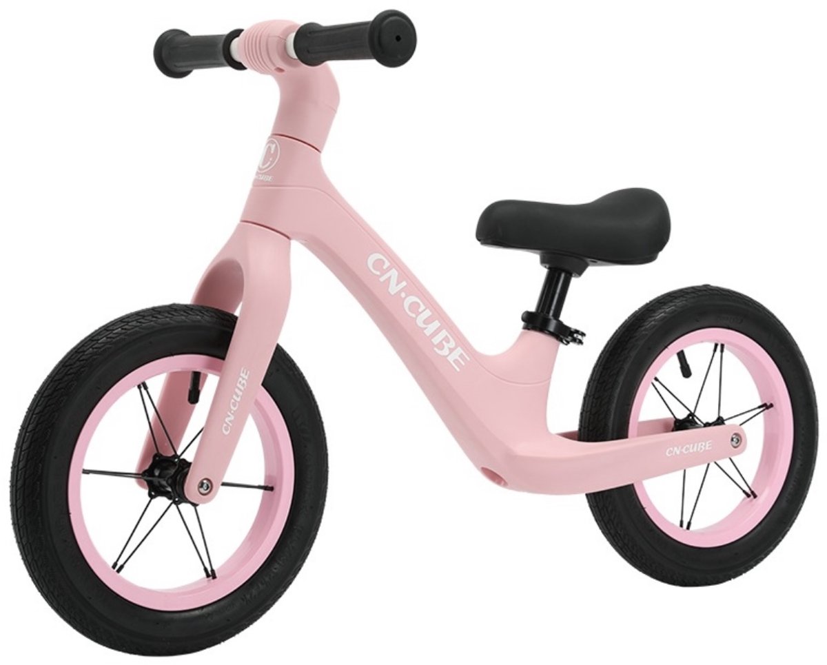 loopfiets voor kinderen - 12 INCH - Verstelbare zadel - Rubberen handvaten - Luchtbanden - 1 tot 5 jaar - Goede kwaliteit en design - Roze