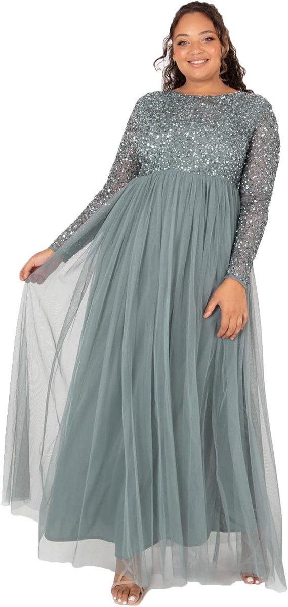 Elegante Maxi Jurk Met Streepdetail Voor Feestelijke Gelegenheden