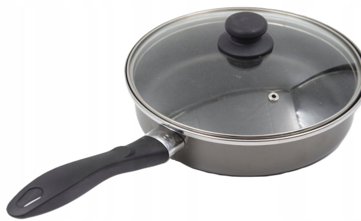 TOMADO koekenpan 26 cm met deksel, 5-laags, voor alle warmte bronnen , 2,7 l