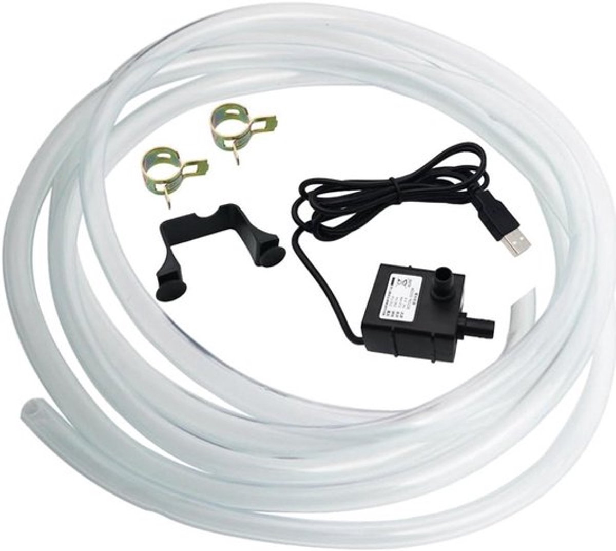 Mini-waterpomp USB-waterpomp met 3 m lange pvc-waterslang - DC 5 V super stil borstelloos ontwerp voor aquarium/vijver/fontein