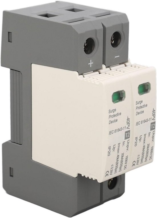 Overspanningsbeveiliging 1000 V DC 20–40 kA