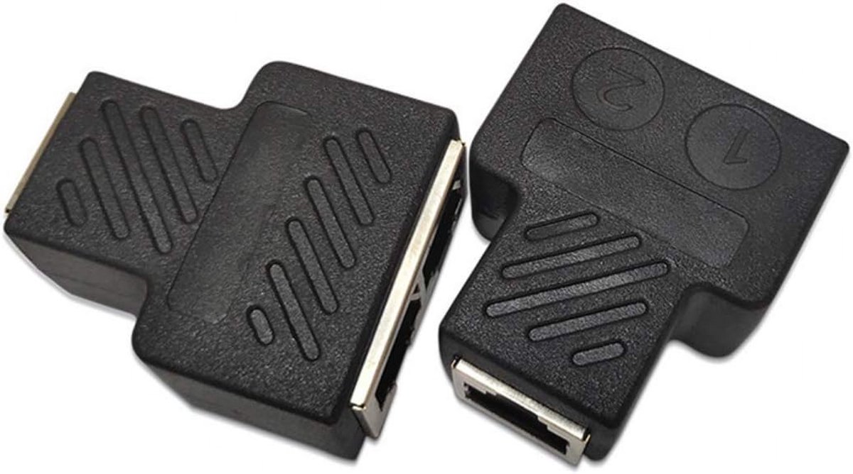 RJ45 Ethernet Splitter 1 naar 2 Poorten Adapter voor Gelijktijdig Online Gebruik