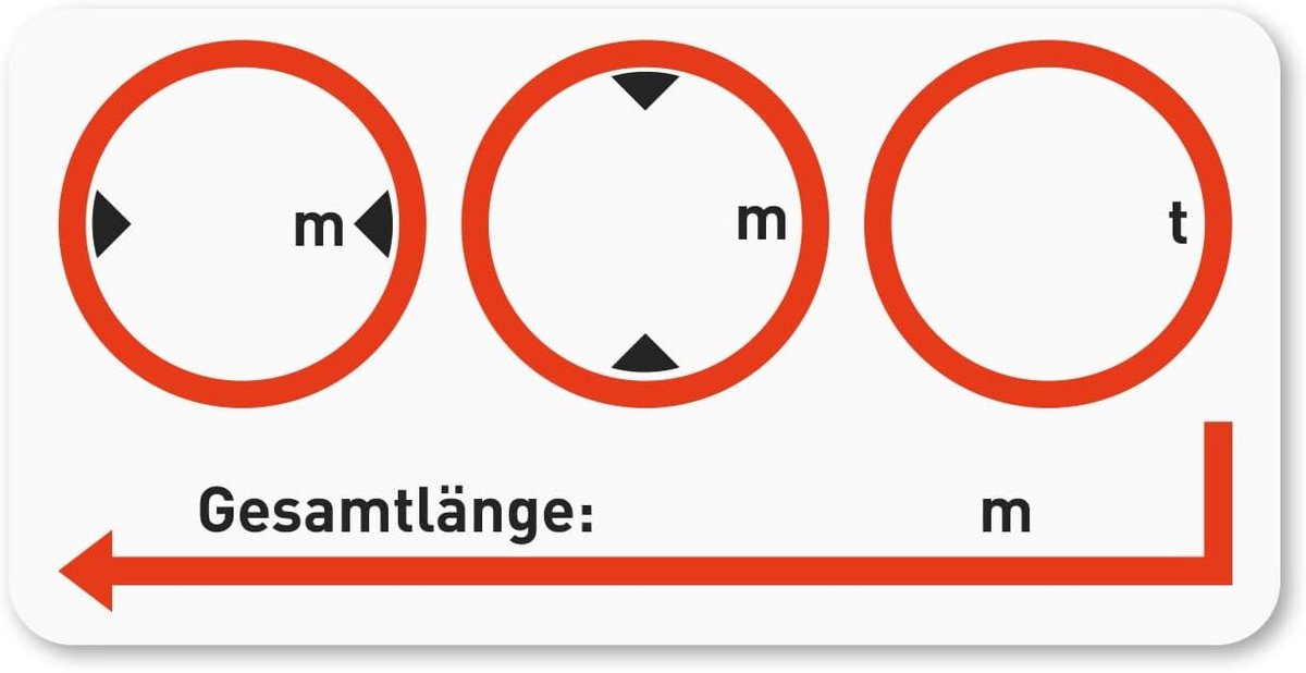 Veiligheidssticker voertuigmaatsticker voor camper en bus met beschrijfbare folie