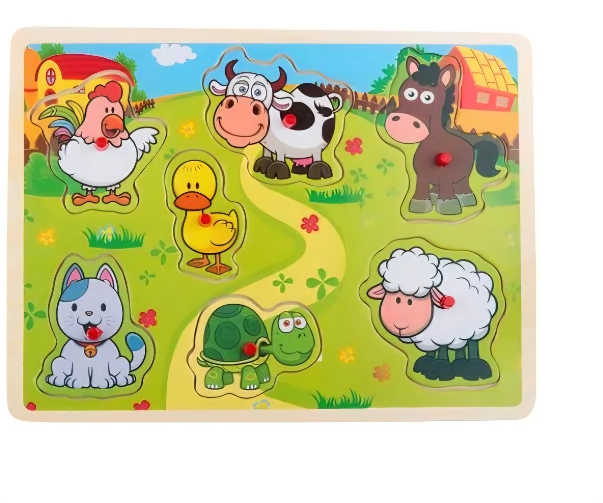 Marionette Wooden Toys Animal peg puzzle 9pcs WD