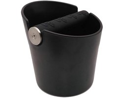 Koffieklopper - Espresso Klopbak - Uitklopbak - koffiemachines Schokabsorberende - antislipvoet - Kunststof - Zwart