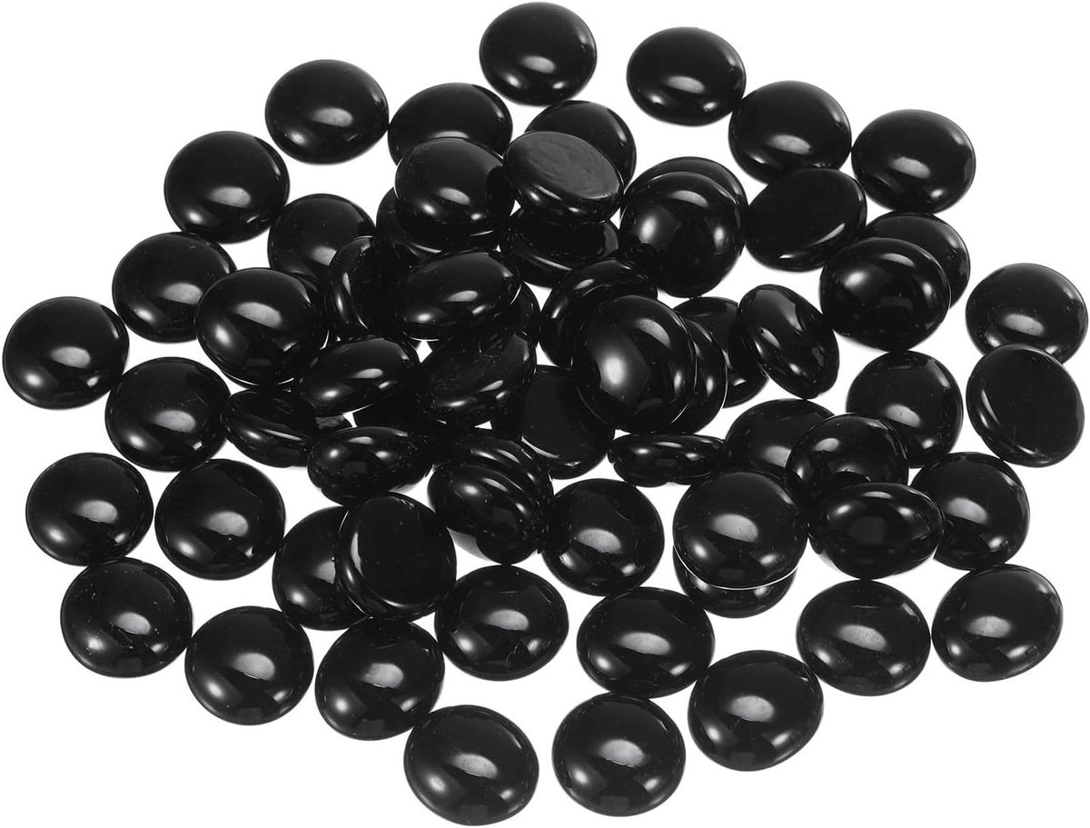 Allecta - Reflecterende vuurglazen voor vuurkorven en aquaria, zwart, 1000 g