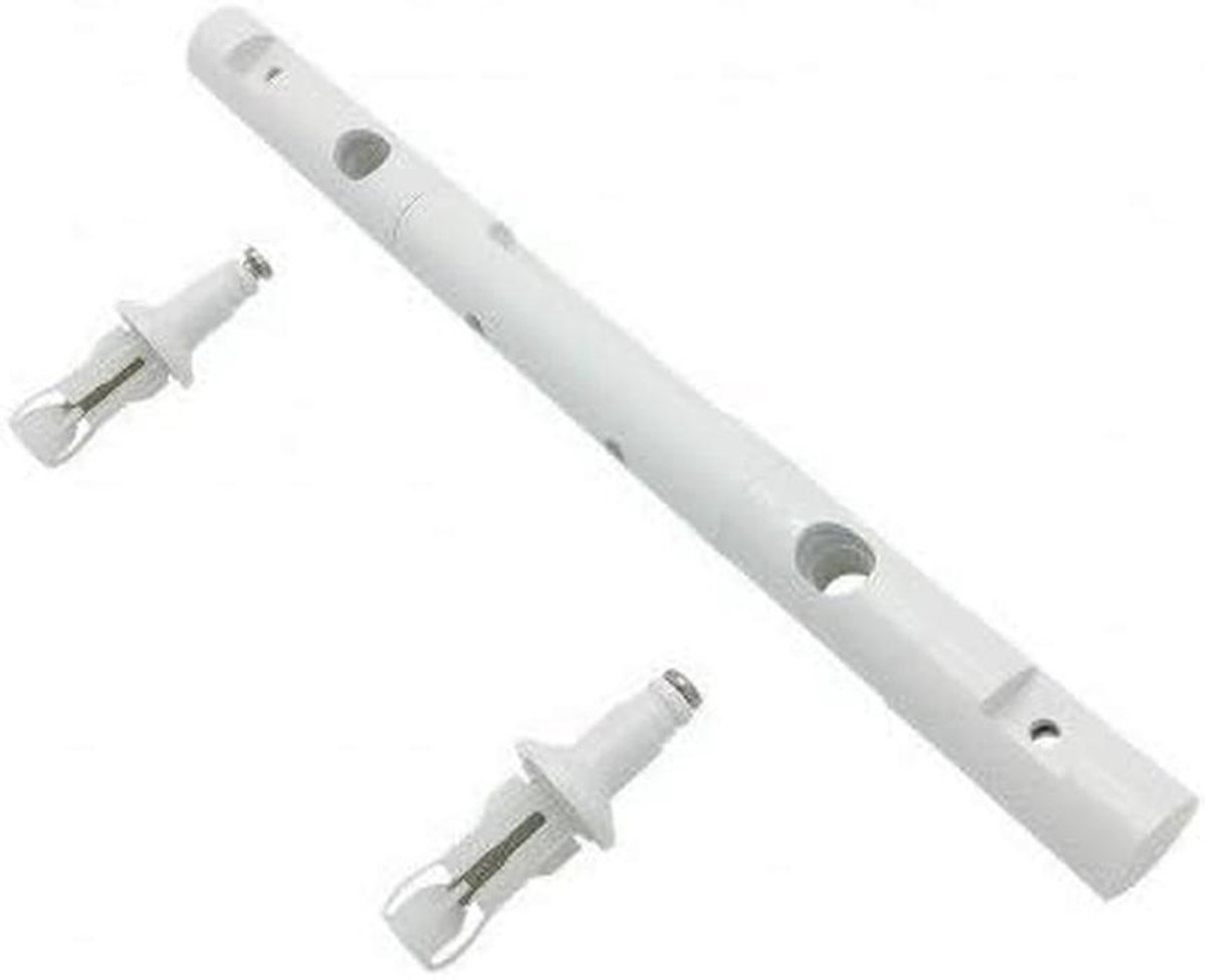 Witte WC-bril met scharnier en bevestigingen voor comfortabele toiletervaring