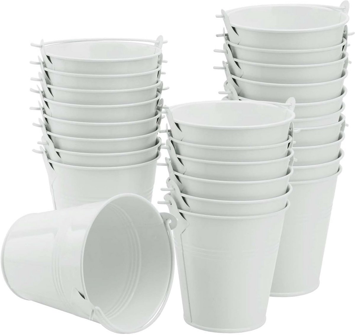 25-pack metalen emmers van 4 inch voor veelzijdig gebruik