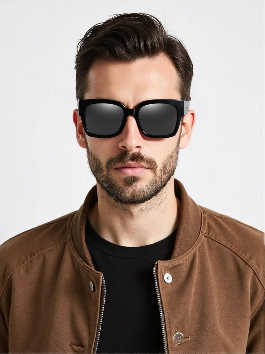 Gepolariseerde Unisex Zonnebril voor Brildragers - Grote Zonnebril met UV400 Bescherming voor Golf, Vissen, Boottochten, Wandelen en Rijden