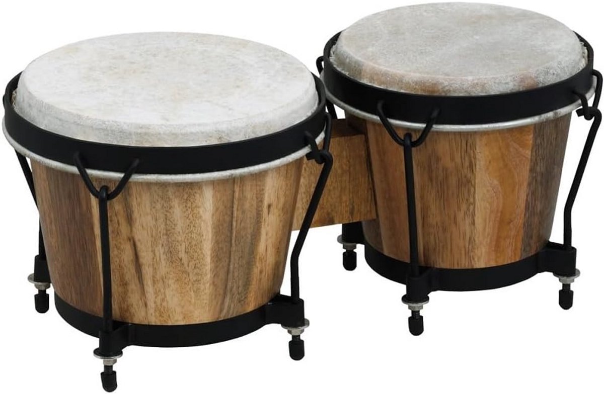 Salsa Bongo Set voor Ritme en Muziek - Inclusief Tas