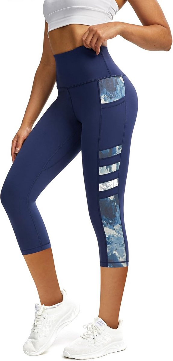 Ondoorzichtige Sportlegging Dames 3/4 met Hoge Taille en Zakken voor Fitness en Hardlopen — afbeelding 4