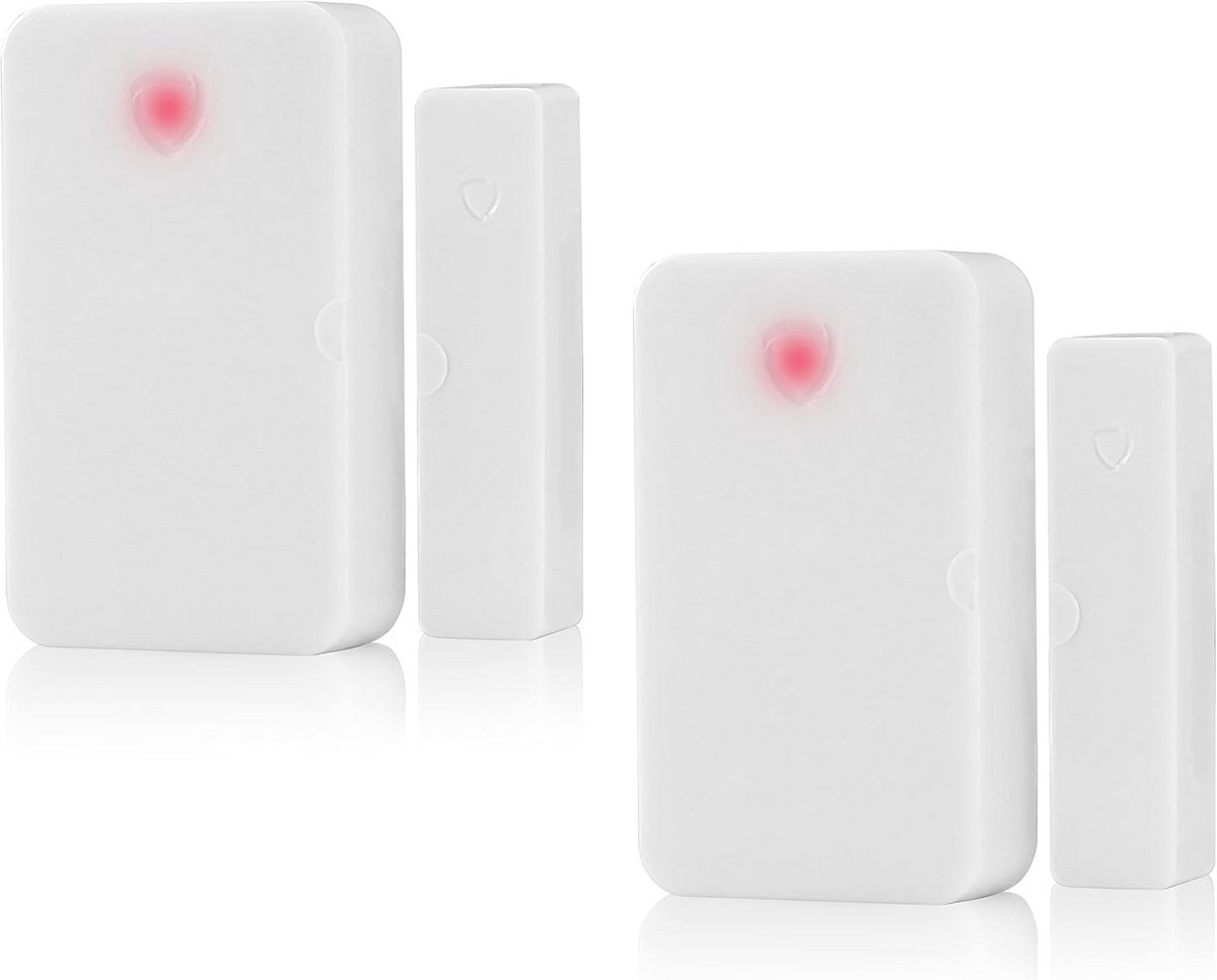 Draadloze deursensor voor huisalarmsystemen - Set van 2 voor verhoogde beveiliging