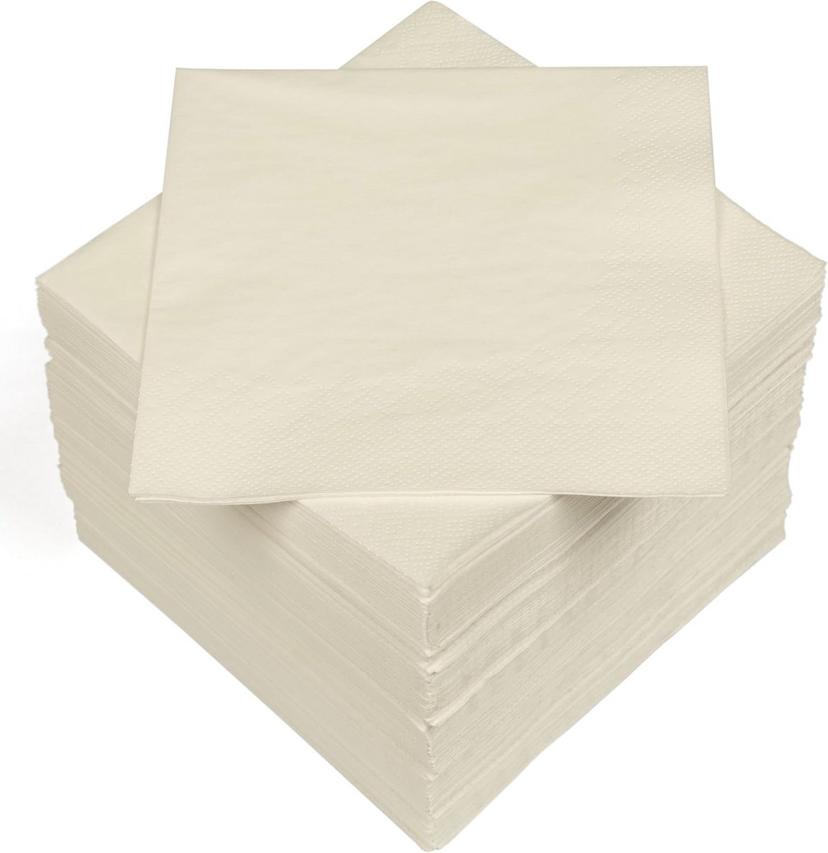 Effen 3-laagse servetten 33 x 33 cm - 100 stuks - Absorberend en ideaal voor evenementen