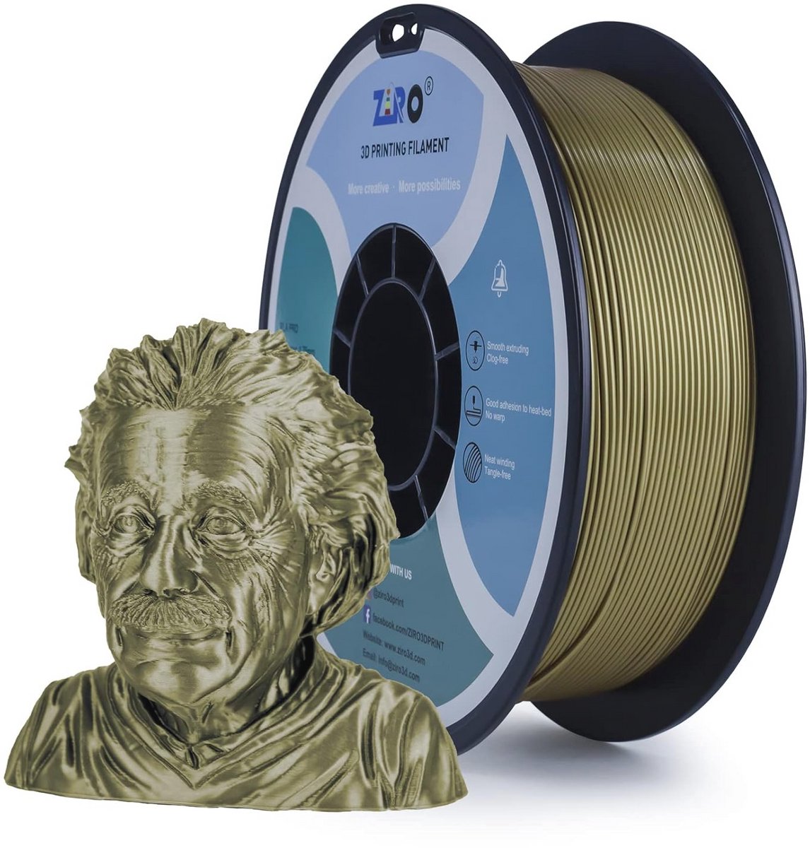 1.75mm 3D Printer Filament PLA PRO Metaal Kleur 1KG