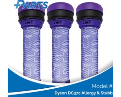 Dyson DC37c Allergy & Stubb Filters (3 Stuks, Plus.Parts® alternatief voor 923413-01)