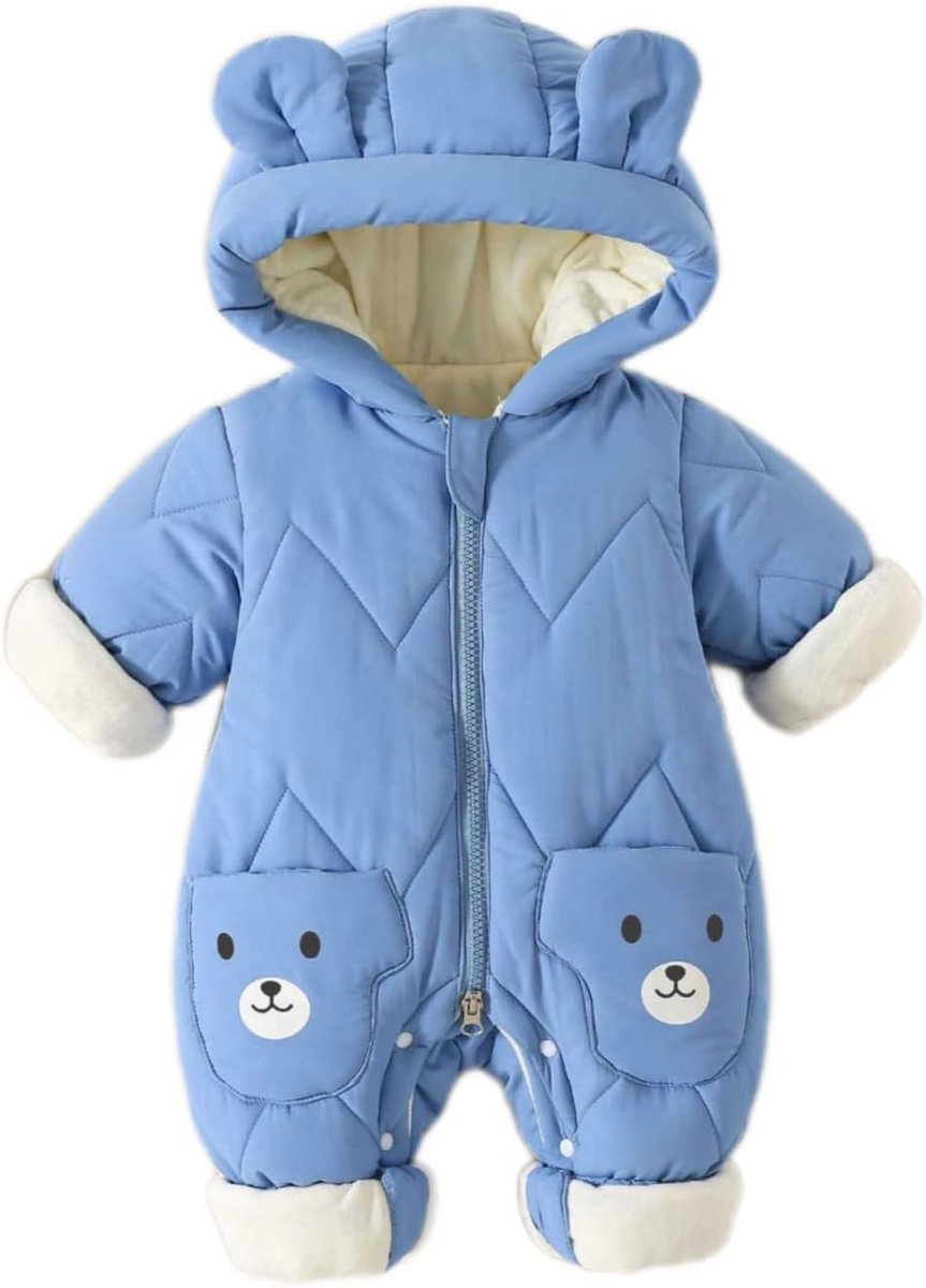 Warme Baby Winteroverall Fleece Romper voor Jongens en Meisjes 0-12 maanden