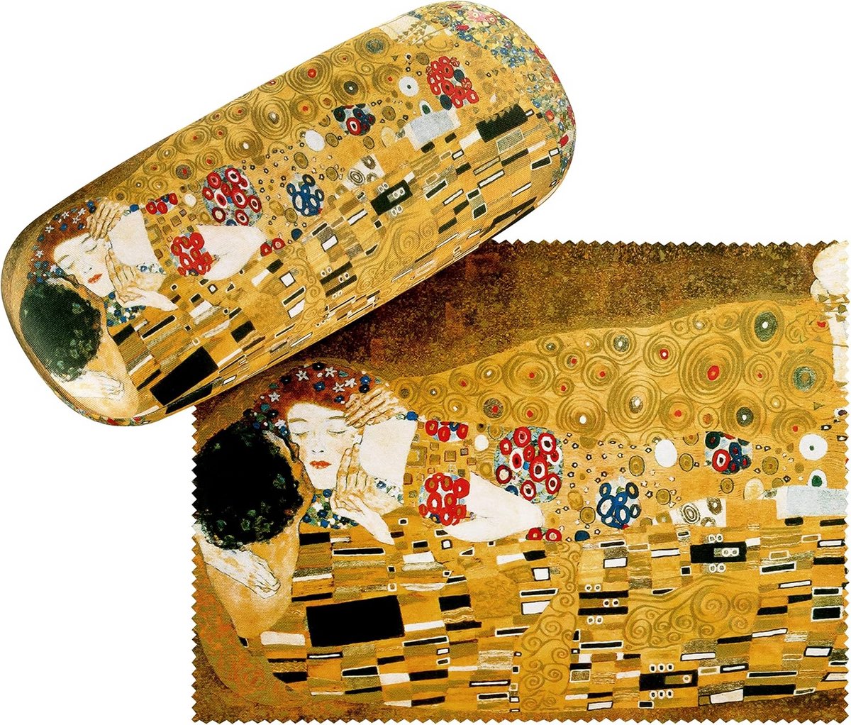 Glazen Etui met Kunstmotief van Gustav Klimt - Inclusief Schoonmaakdoek