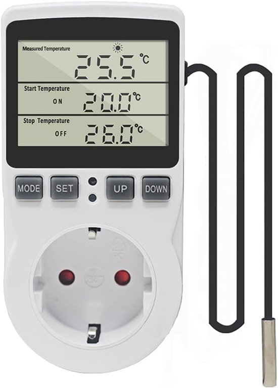 Thermostaataansluiting, terrariumthermostaat met en sonde, digitale...