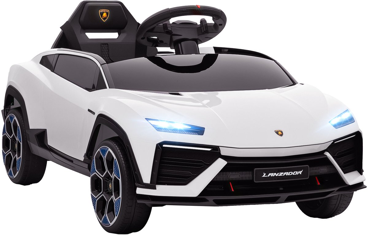 AIYAPLAY - Elektrische kinderauto - PP, staal - 101,5 x 49 x 43 cm - Wit