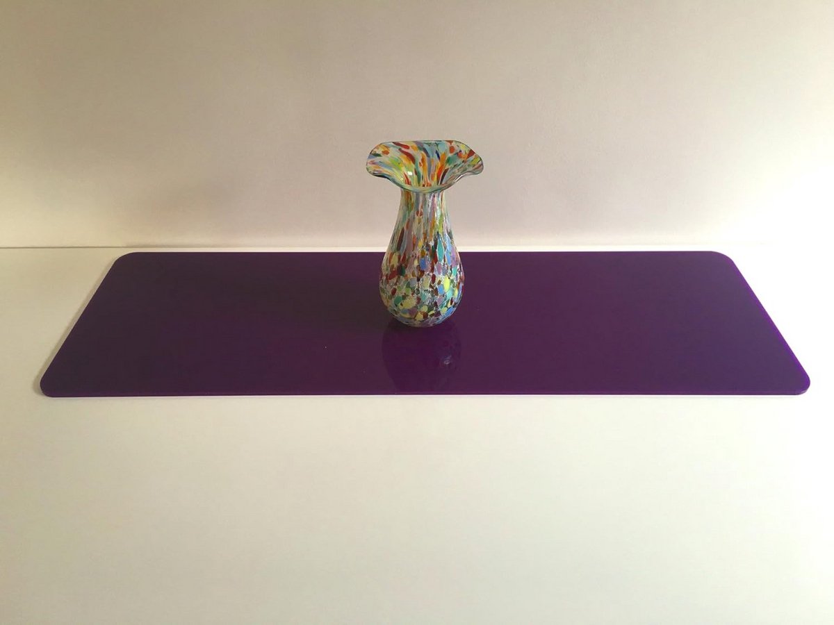 Tafelloper Rechthoekig Acryl Paars Groot 60x22 cm - Hittebestendig en Kindveilig