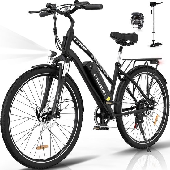 Colorway Elektrische Fiets BK31 - 28 Inch City Commuter EBike met Afneembare 36V 15Ah Lithium Batterij - Damesfiets - E-Bike met 250W Motor - 7 Versnellingen - IP54 Waterdicht - Colorway - €799,99