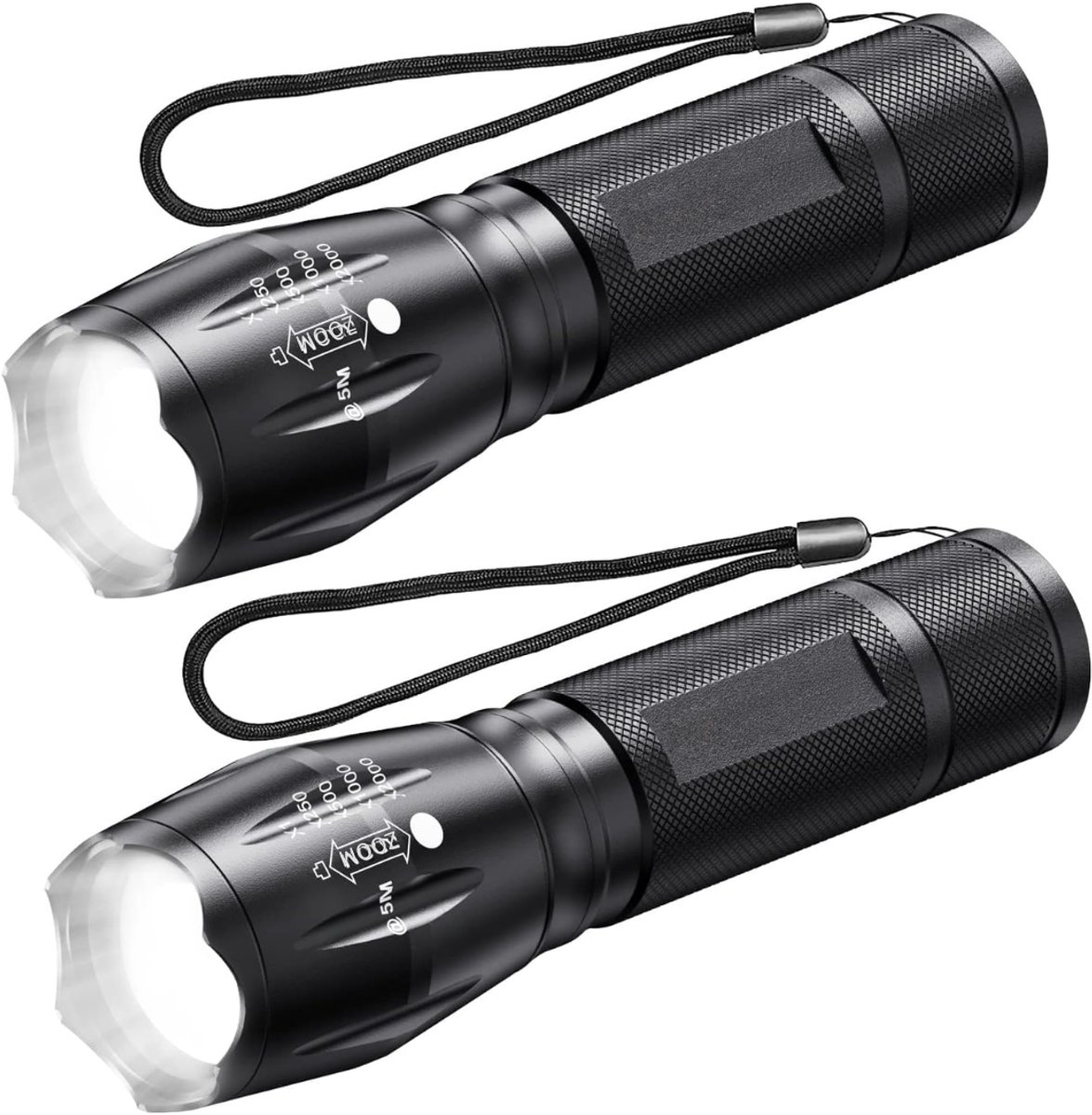 RVV® Zaklamp opwindbaar - Zaklamp - Zaklampen - Zwart - 4cm x 4cm x 14cm
