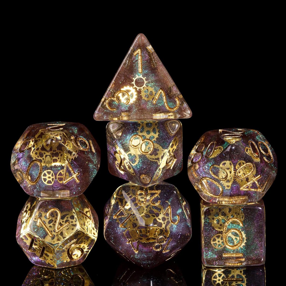 Gevulde Tandwiel Do Dice Set - Polyhedral Do Voor Dungeons Dragons En Rollenspellen