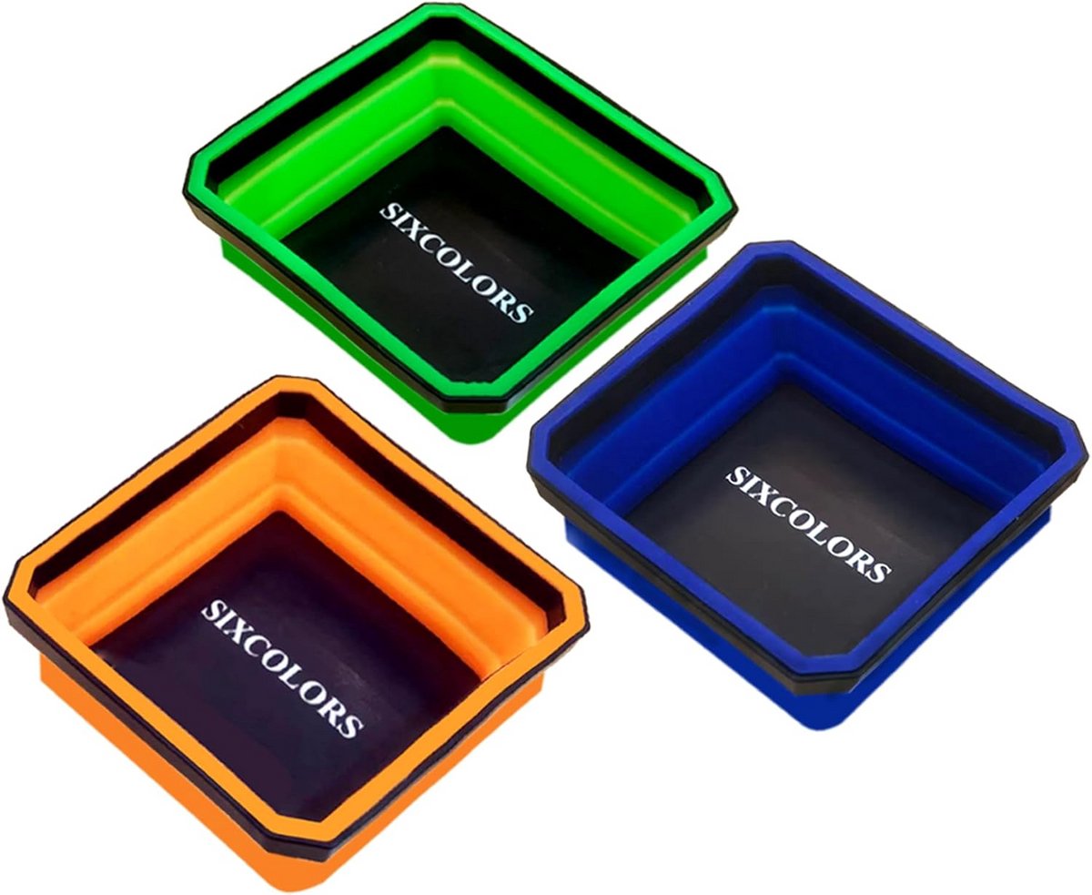 Magnetische Inklapbare Schroeftabletten - Siliconen Schalen Set met Magnetische Gereedschaphouders voor Bouten, Schroeven en Moeren