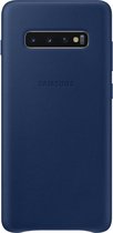 Samsung Lederen Cover - voor Samsung Galaxy S10 Plus - Blauw