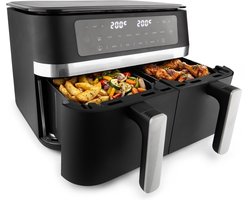 Vivid Green Airfryer 11L - Dubbele Mand - PFAS-vrij - Dual Zone met SYNC – XXL - 2950W