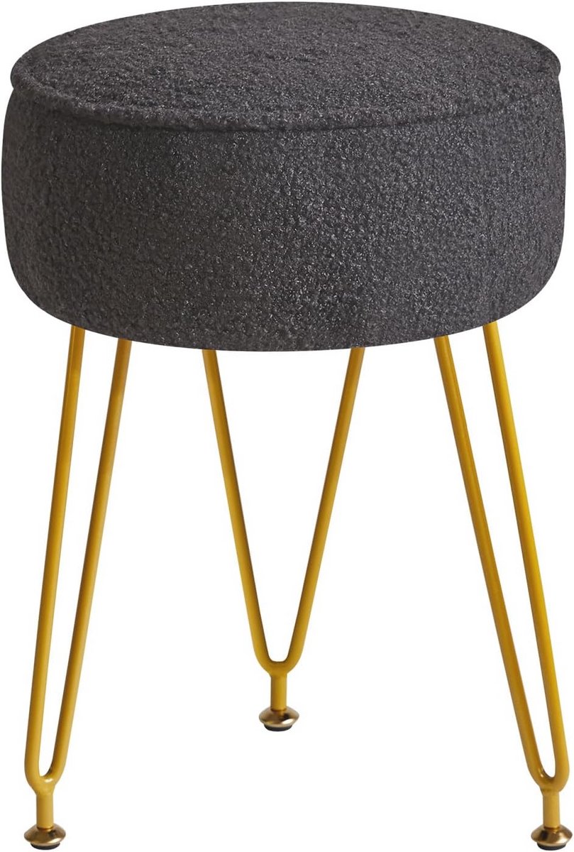 Fluwelen Ronde Voetensteun Kruk - Bijzettafel voor Make-up en Woonkamer