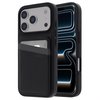 Étui imoshion - Compatible avec Apple iPhone 17 Pro - Coque arrière avec porte-cartes et support - Zwart