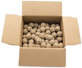 Gifts4Nature 150st Vetbollen voor Vogels - Mezenbollen zonder Net - 80 gram per bol - Vogelvoer Buitenvogels - Energierijk Tuinvogelvoer - Grootverpakking