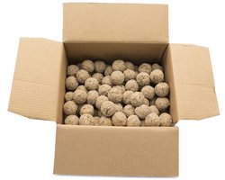 Gifts4Nature 150st Vetbollen voor Vogels - Mezenbollen zonder Net - 80 gram per bol - Vogelvoer Buitenvogels - Energierijk Tuinvogelvoer - Grootverpakking