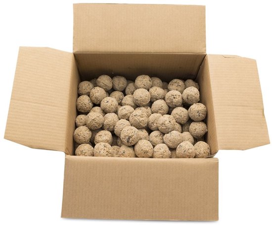 Gifts4Nature 150st Vetbollen voor Vogels - Mezenbollen zonder Net - 80 gram per bol - Vogelvoer Buitenvogels - Energierijk Tuinvogelvoer - Grootverpakking