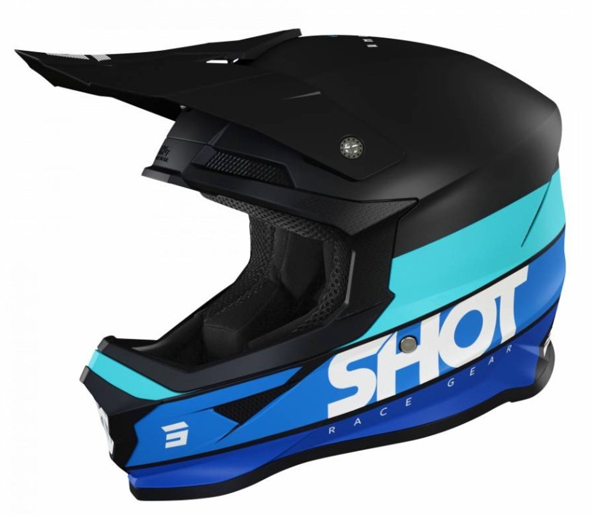 SHOT Furious Story Blauw Mat Crosshelm - Helm