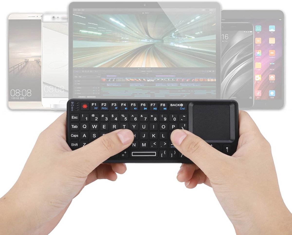 Draadloos Touchpad Toetsenbord met Verlichte Toetsen en Ontvanger