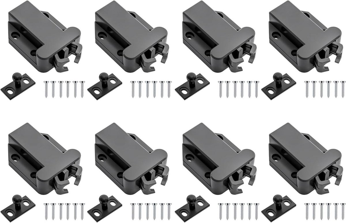 8 Stuks Magnetische Drukgrendel - Veilige Aanraakgrendel voor Deuren