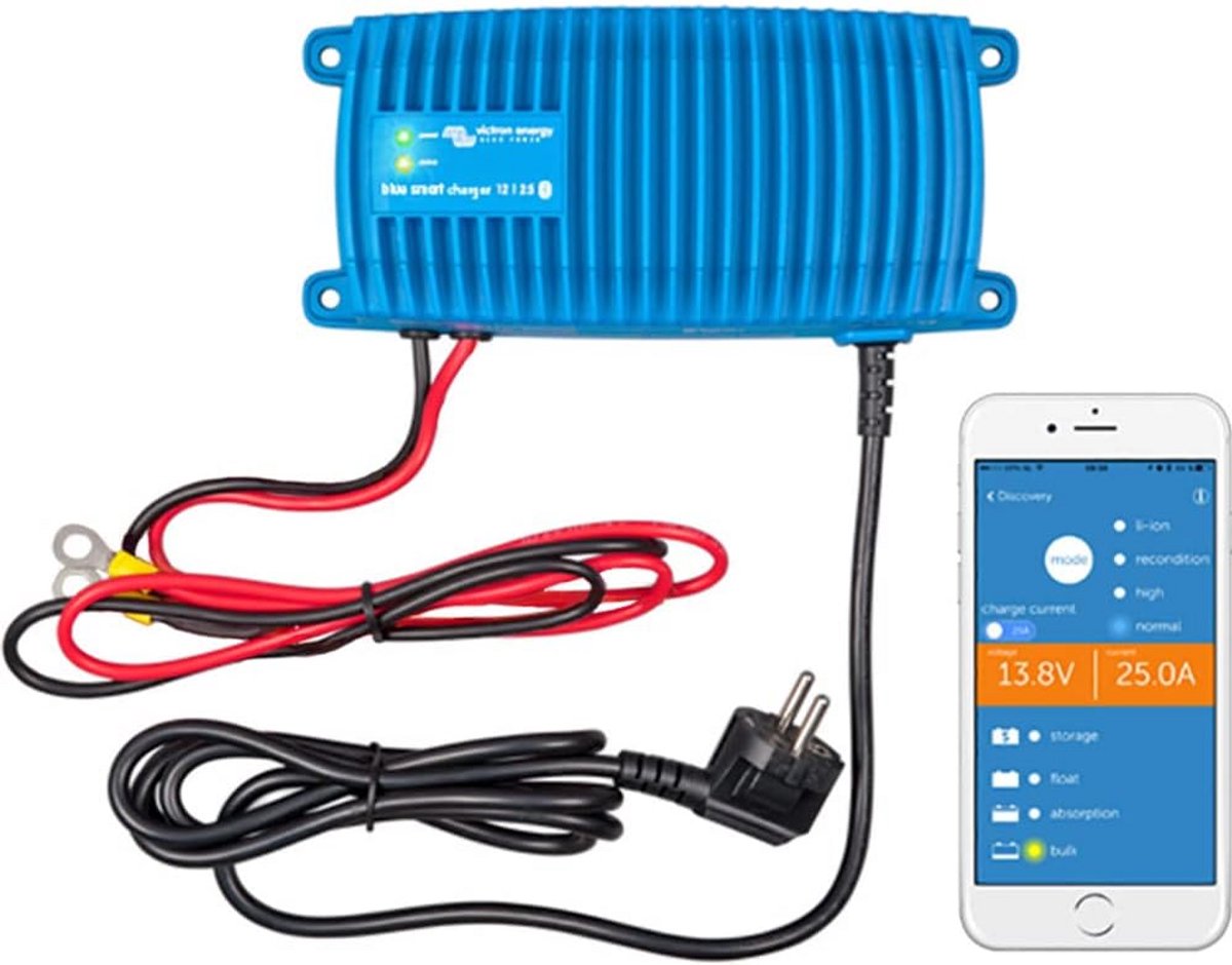 Waterdichte Acculader 12V 13A IP67 voor 12/230 Volt Systemen