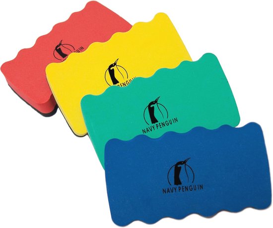 4-delige Magnetische Whiteboardgum Set – EVA-sponzen In 4 Kleuren, Wasbaar En Gripvast